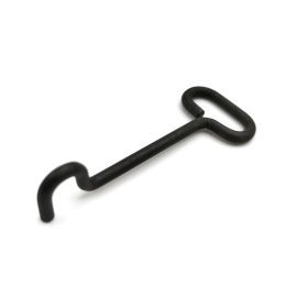 Custom Wire Forming  Black J Hooks